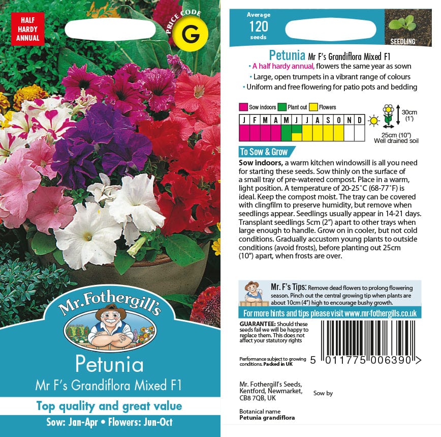 Petunia Mr F's Grandiflora Mixed F1 Seeds