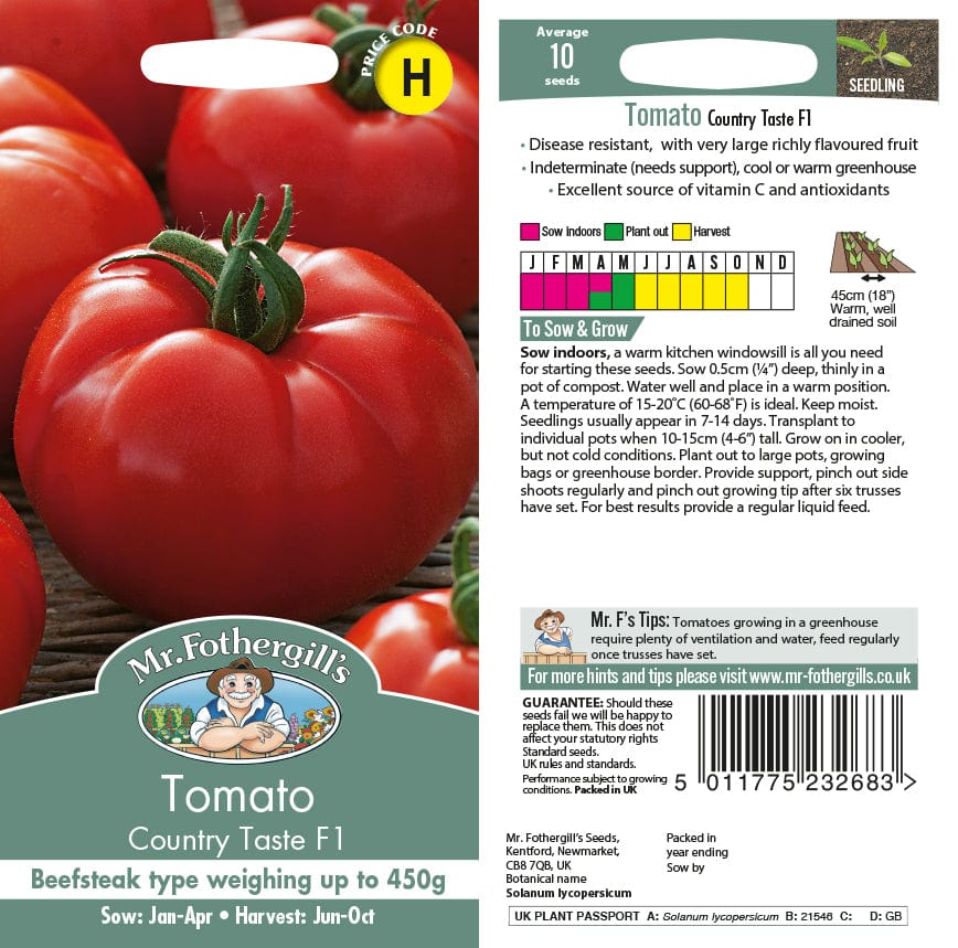 Tomato (Beefsteak)  Country Taste F1 Seeds