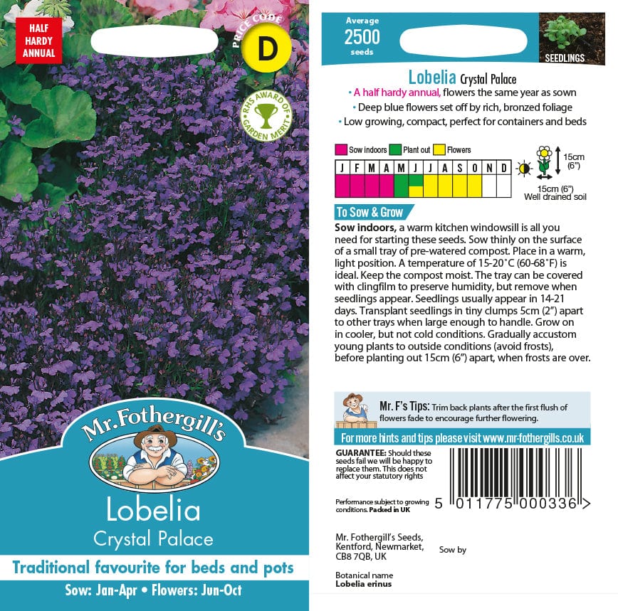 Lobelia Crystal Palace Seeds