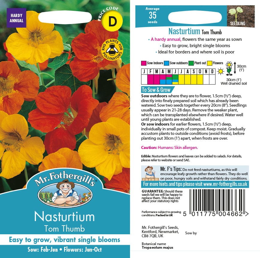 Nasturtium Tom Thumb Seeds