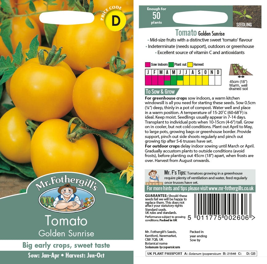 Tomato (Standard) Golden Sunrise Seeds