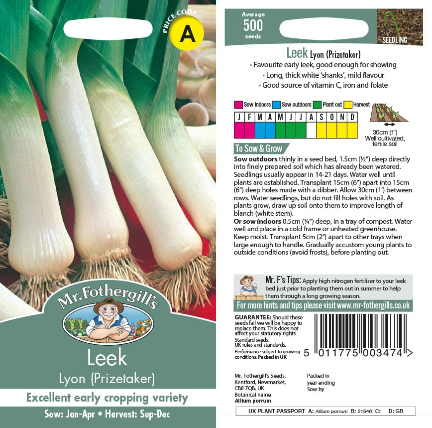 Leek Lyon 2 - Prizetaker Seeds