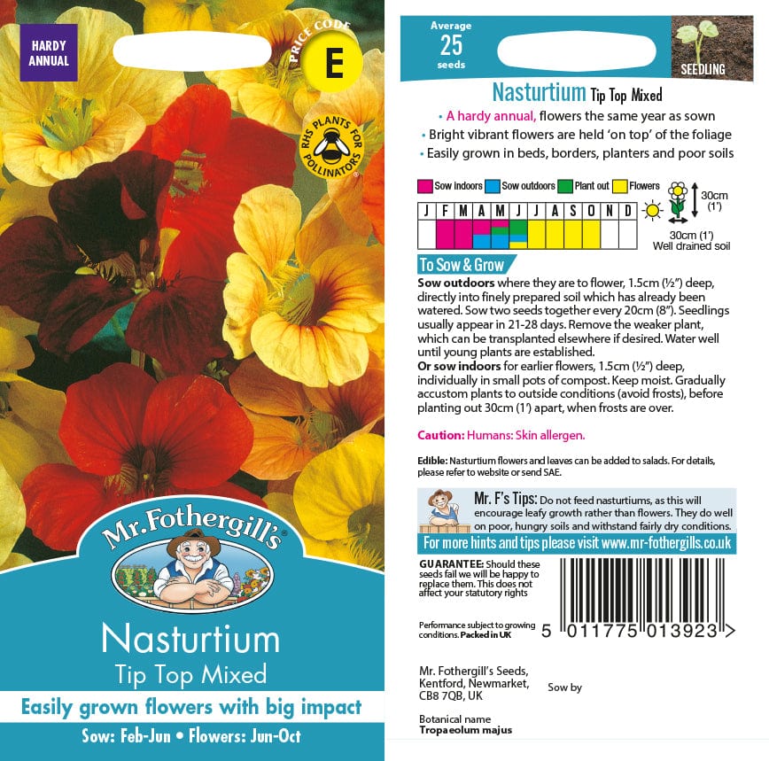 Nasturtium Tip Top Mixed Seeds