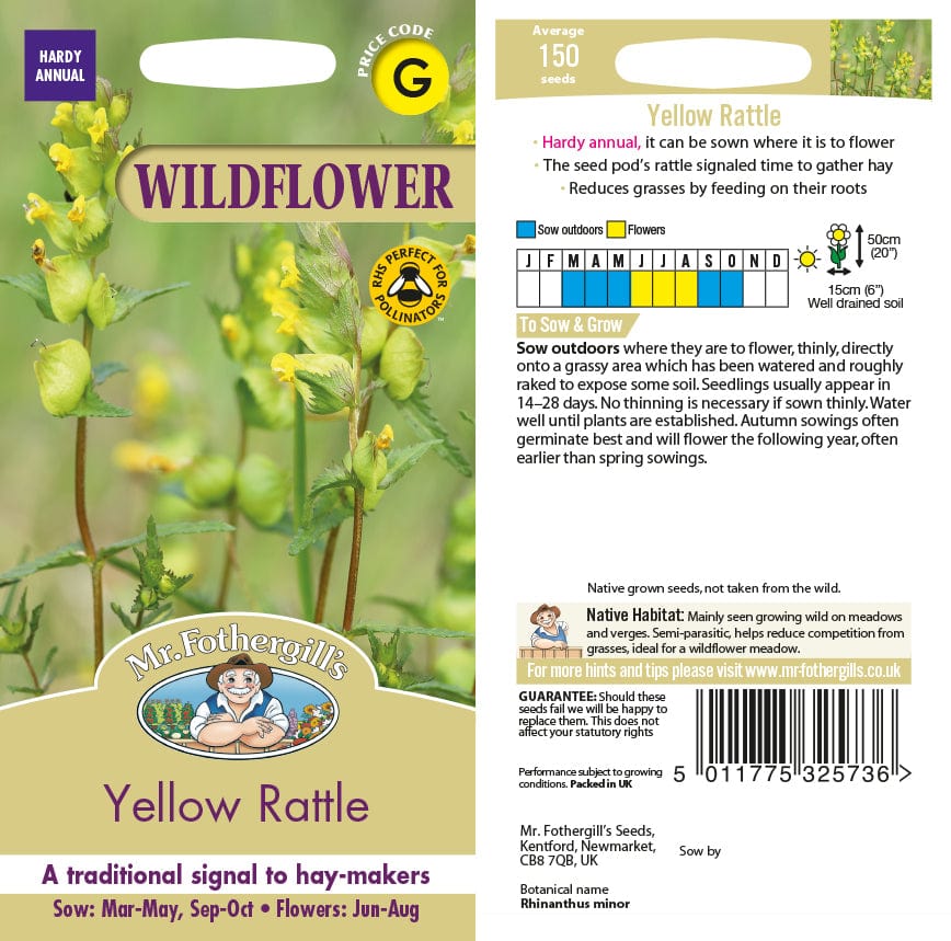 Yellow Rattle Wildflower Seeds