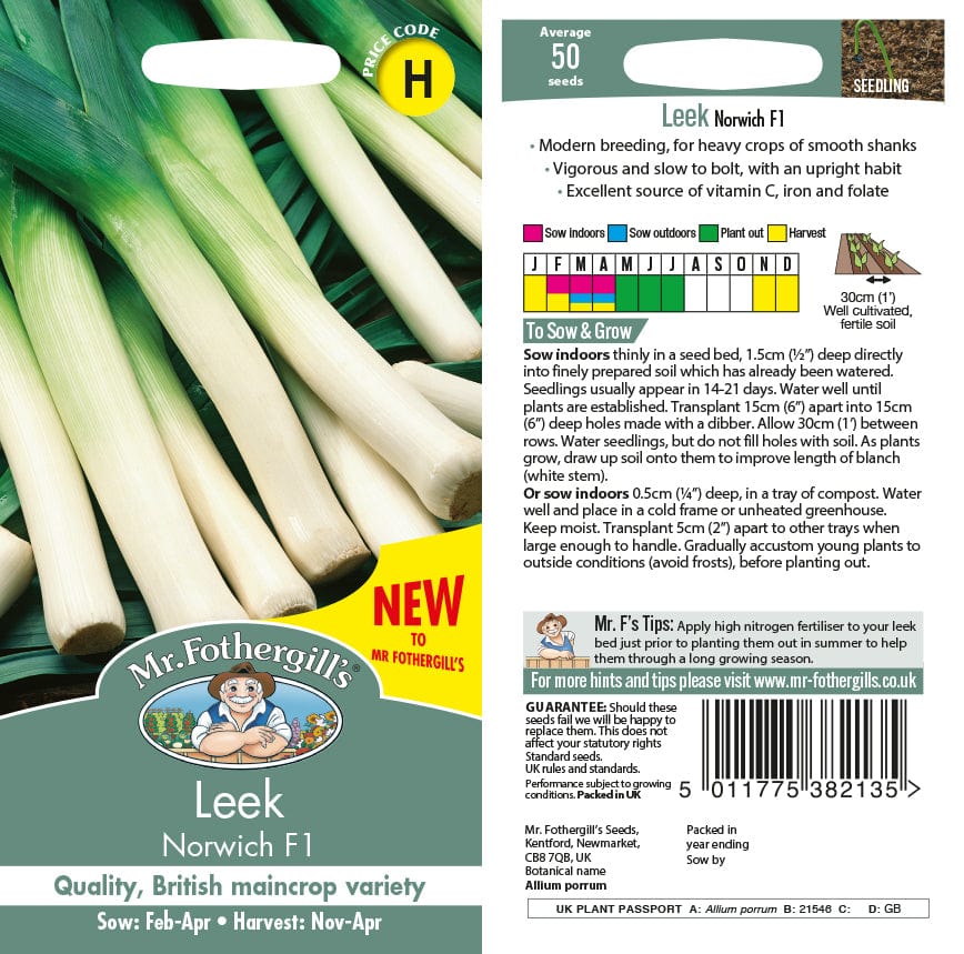 Leek Norwich F1 Vegetable Seeds