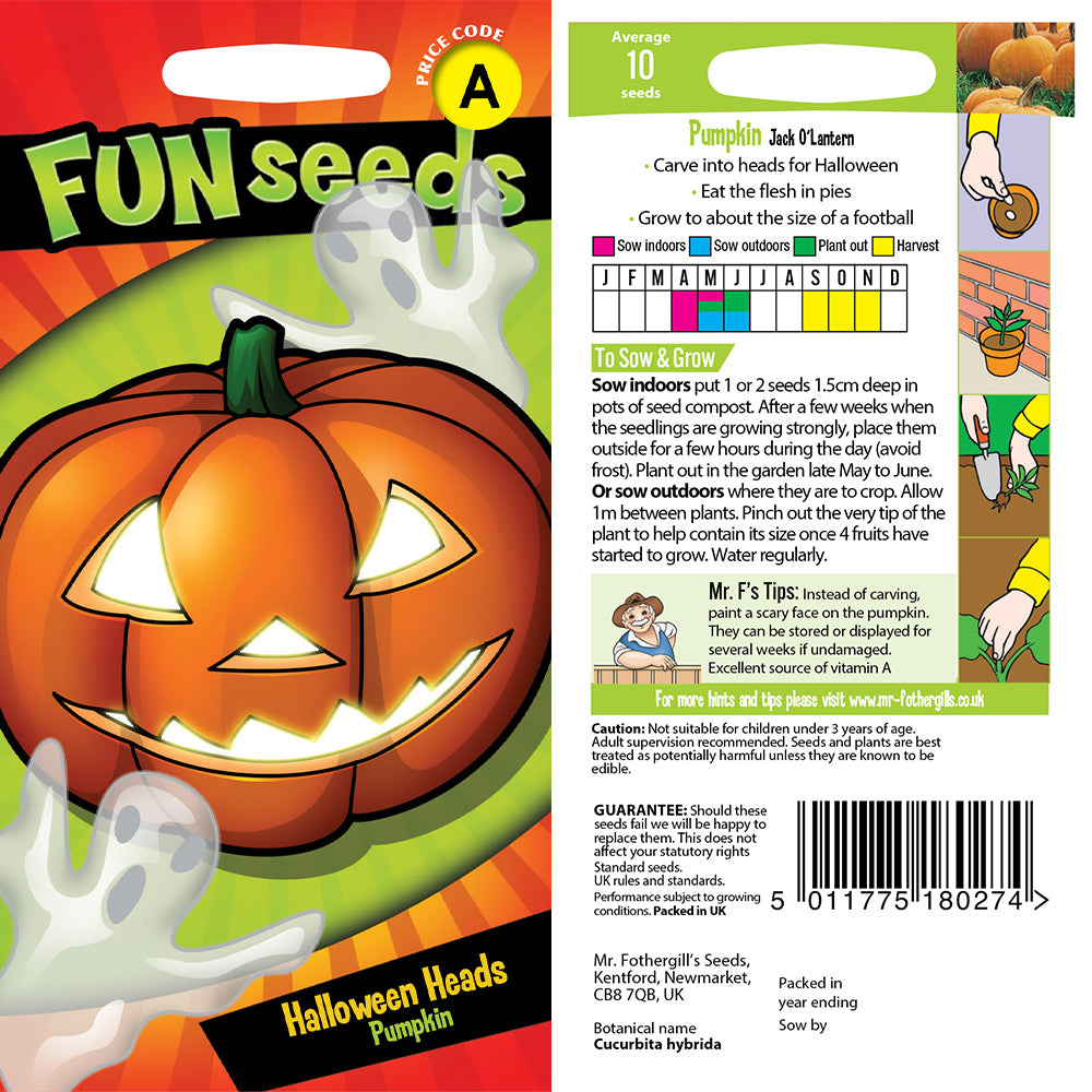 Fun Seeds Pumpkin Halloween Head Seeds