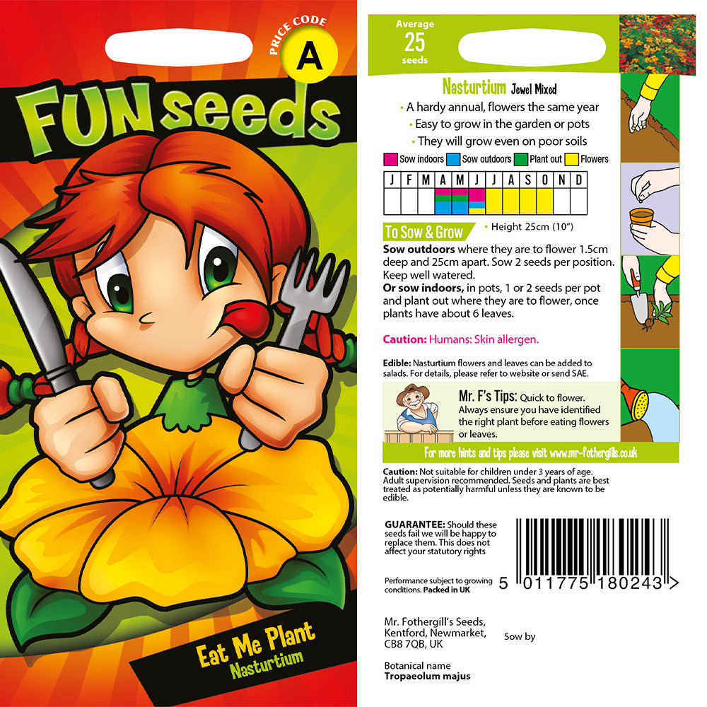 Fun Seeds Nasturtium Eat Me Plant Seeds