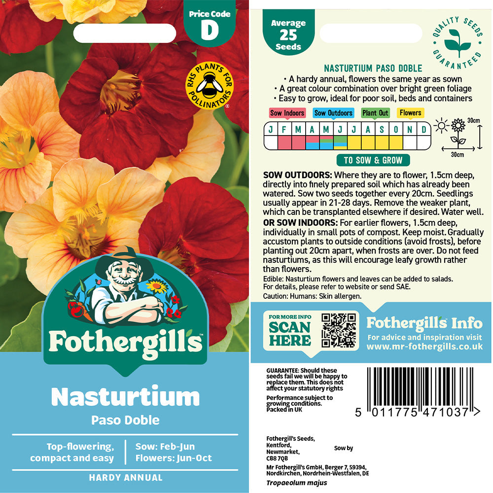 Nasturtium Paso Doble Mix Seeds