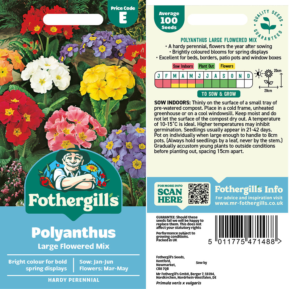 Polyanthus Large Flowered Mix Seeds